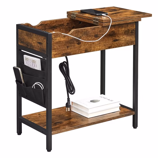 Tables d'appoint rabattables pour table de chevet intelligente avec chargeur USB