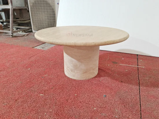 Meubles de salon Table centrale moderne Table en travertin Table ronde en marbre Table basse en marbre